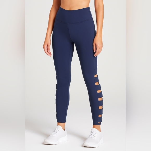 2/$30 YOGALICIOUS Purple Cutout Activewear Stretchy Workout leggings -(#249) - Picture 1 of 8
